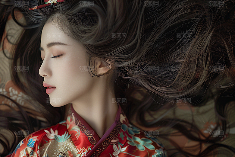 妆造发型写真艺术发型摄影图