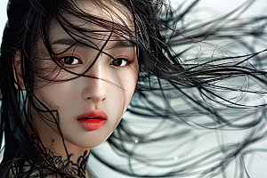 妆造发型美妆造型肖像摄影图