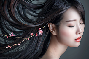 妆造发型美妆造型人物摄影图