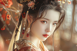 妆造发型彩妆人物摄影图