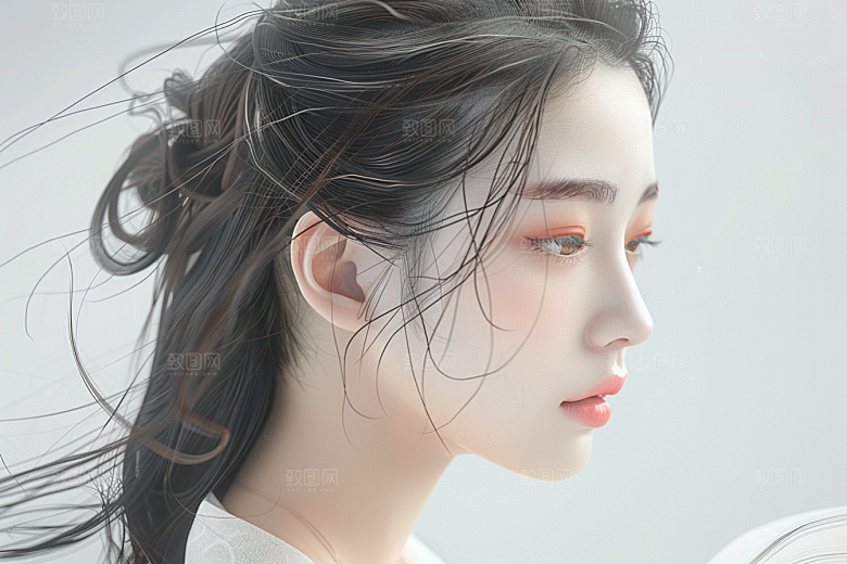 妆造发型美妆肖像摄影图