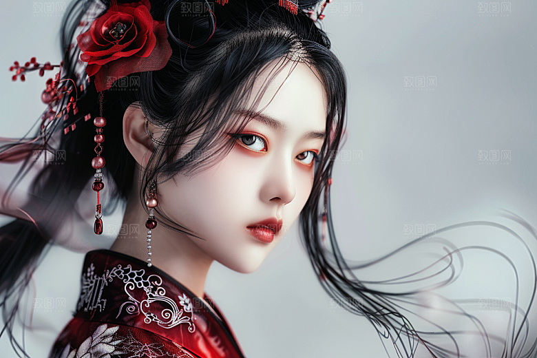 妆造发型艺术唯美摄影图