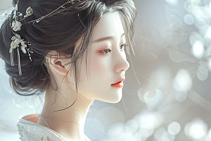 妆造发型彩妆美妆造型摄影图