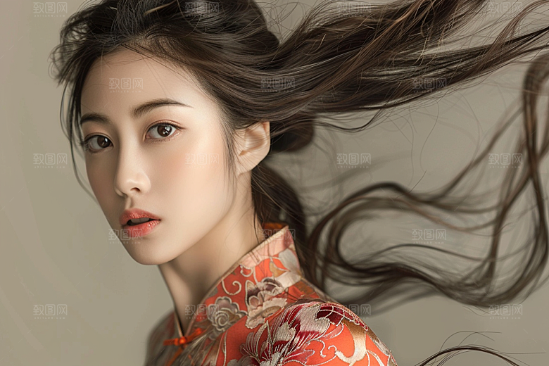 妆造发型美妆造型彩妆摄影图