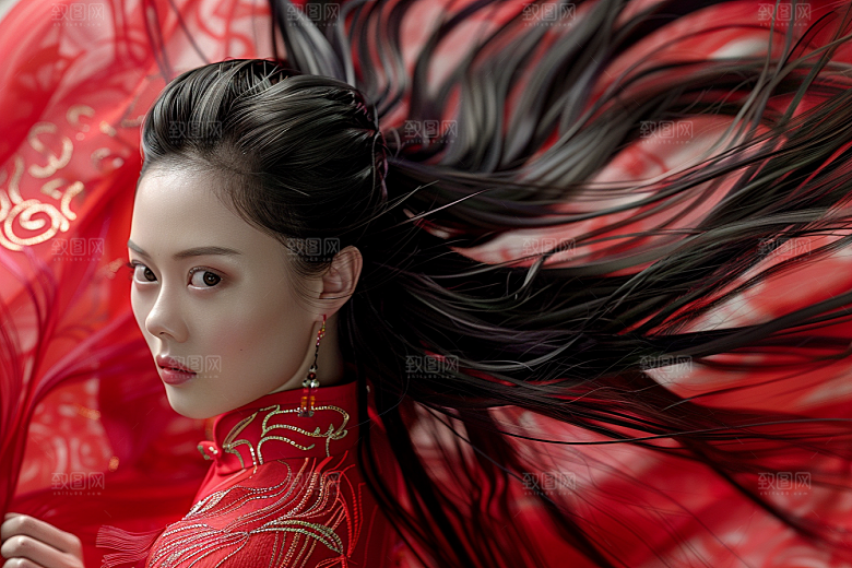 妆造发型唯美人物摄影图