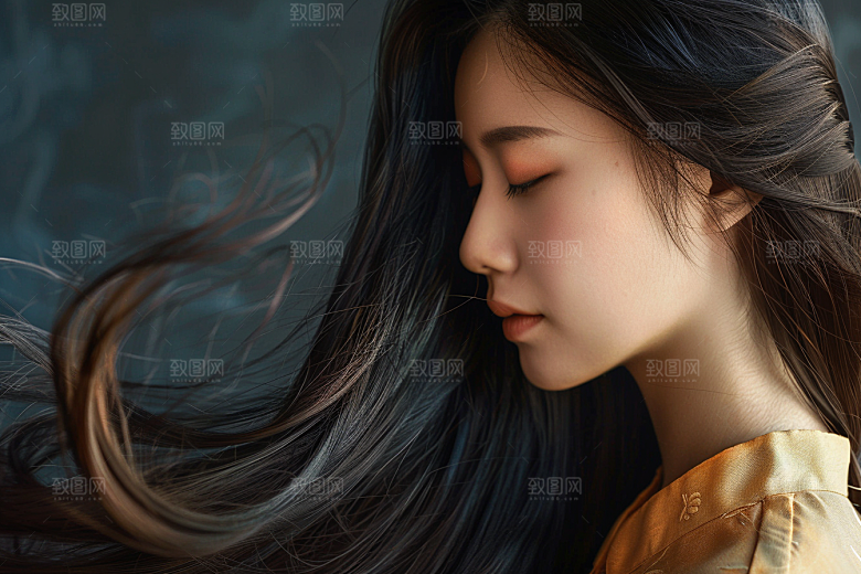 妆造发型高清艺术发型摄影图