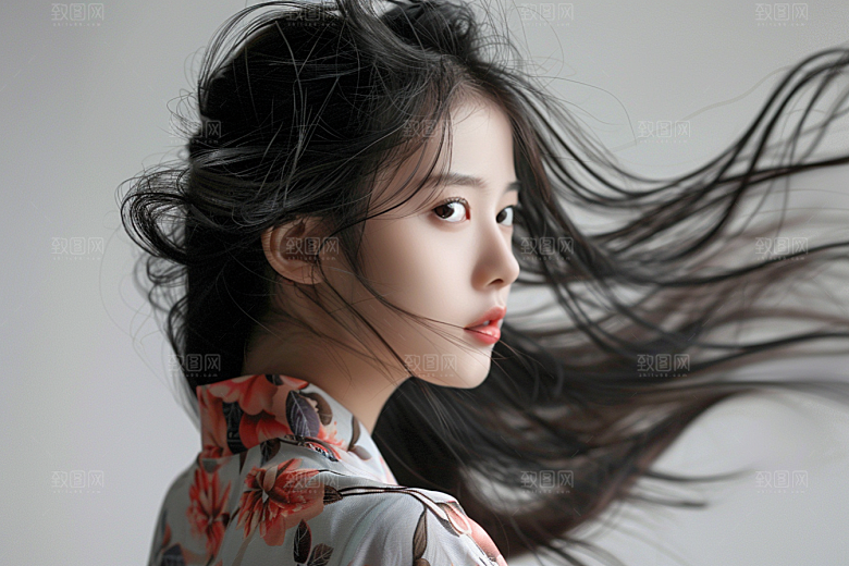 妆造发型高清美妆造型摄影图