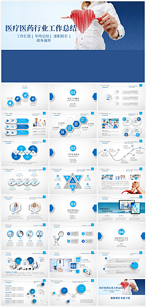 简约大气医学医疗科技PPT模板