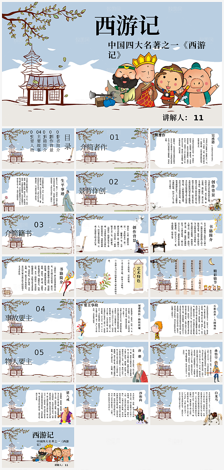 创意四大名著西游记主题PPT