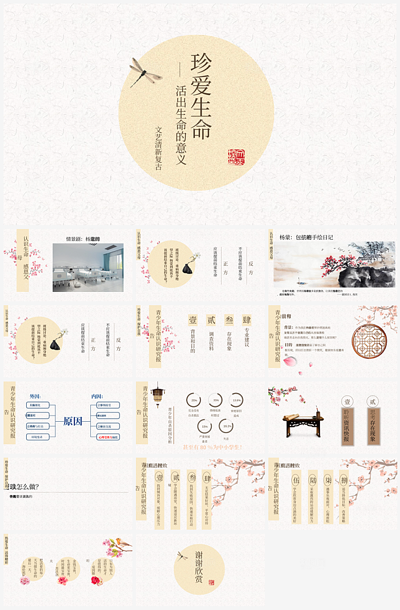 主题班会珍爱生命课件PPT