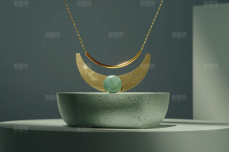 翡翠玉石富贵奢侈品摄影图