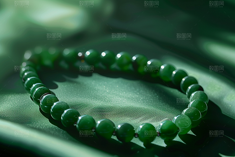 翡翠玉石精致金镶玉摄影图