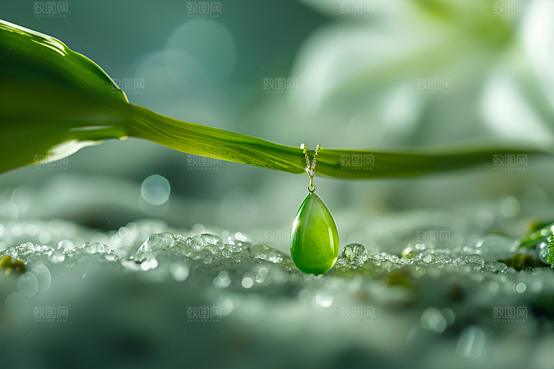翡翠玉石艺术珠宝摄影图