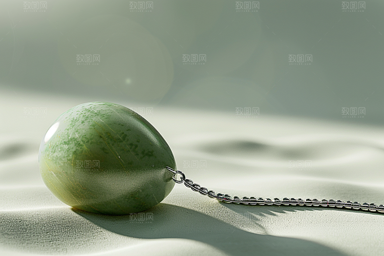 翡翠玉石通透金镶玉摄影图
