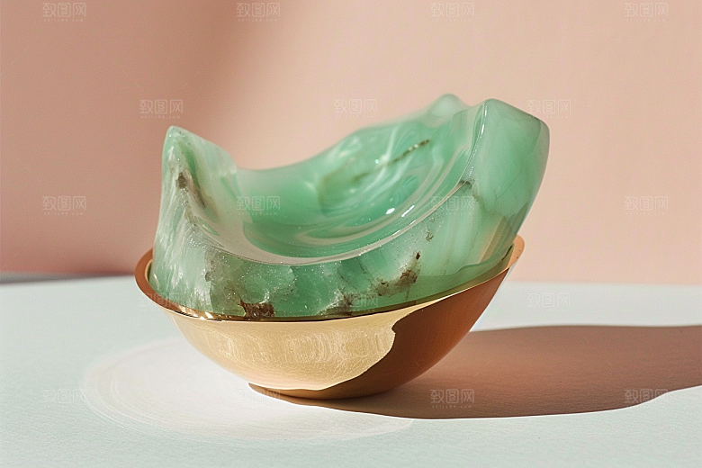 翡翠玉石装饰艺术摄影图