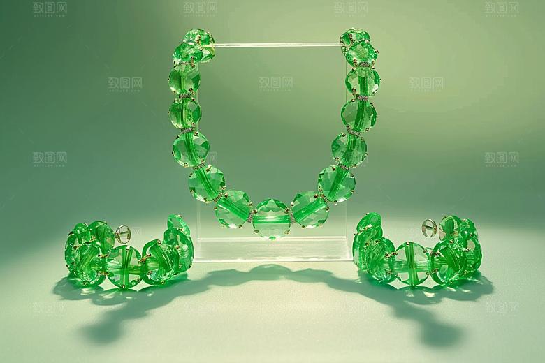 翡翠玉石通透高清摄影图