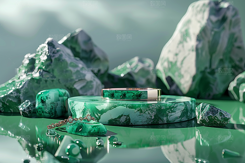 翡翠玉石高清艺术摄影图