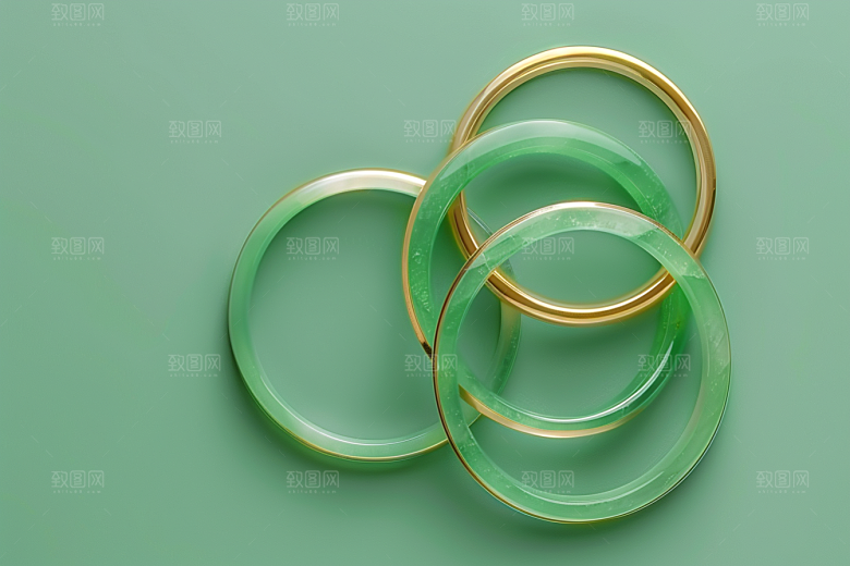 翡翠玉石艺术大气摄影图