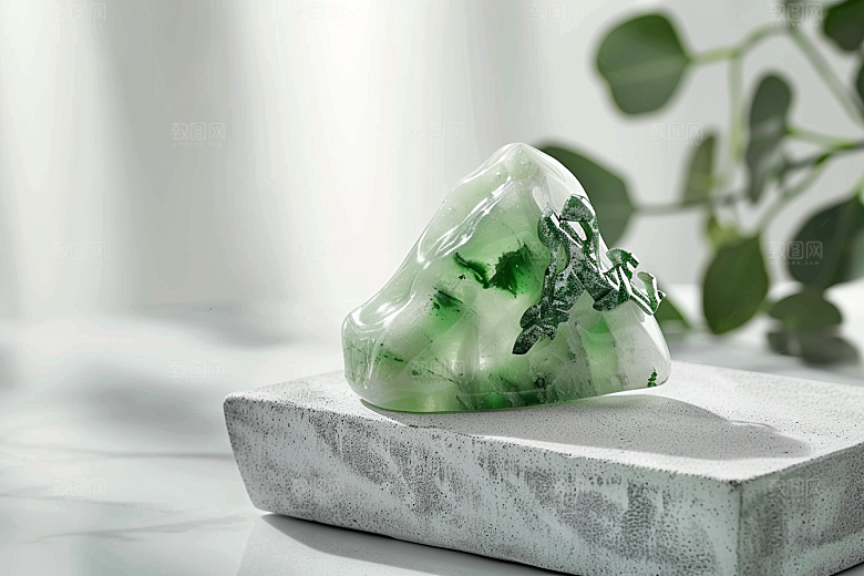 翡翠玉石精致奢华摄影图