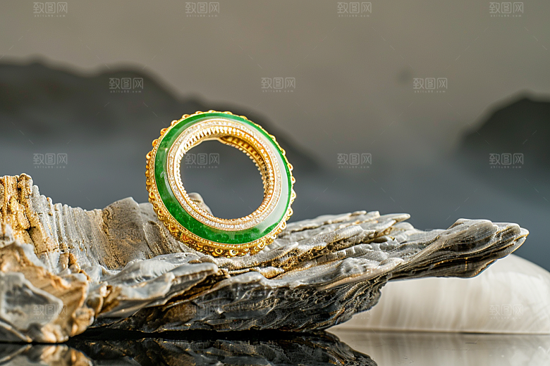 翡翠玉石精美精致摄影图