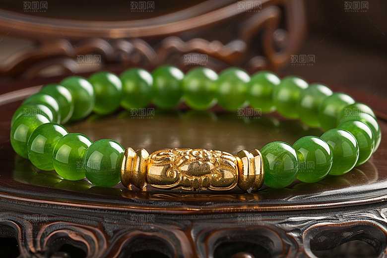 翡翠玉石大气富贵摄影图