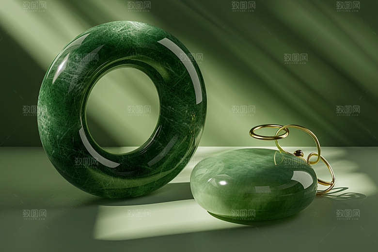 翡翠玉石珠宝大气摄影图