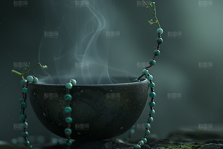翡翠玉石奢侈品富贵摄影图
