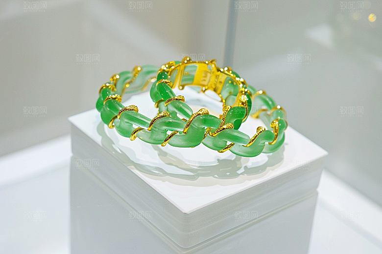翡翠玉石奢华奢侈品摄影图