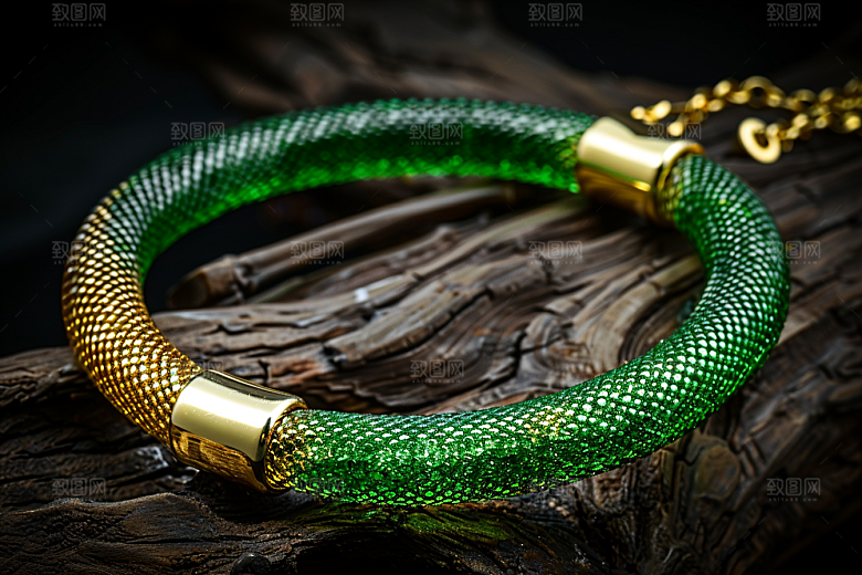 翡翠玉石精美翠绿摄影图