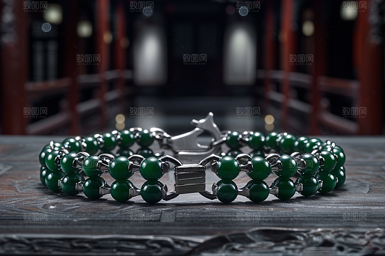 翡翠玉石通透艺术摄影图