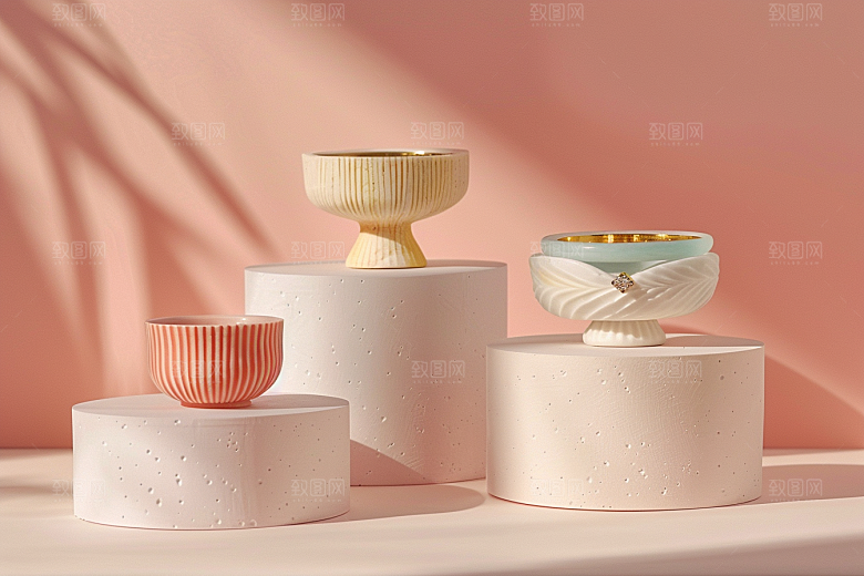 翡翠玉石精美首饰摄影图