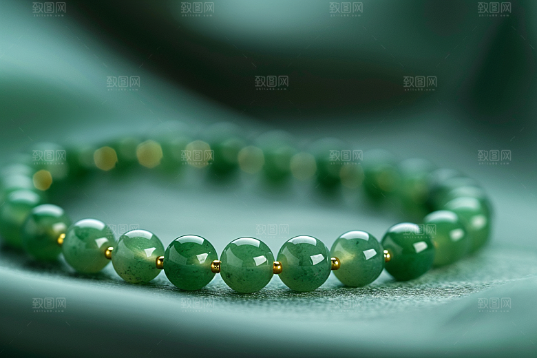 翡翠玉石金镶玉富贵摄影图