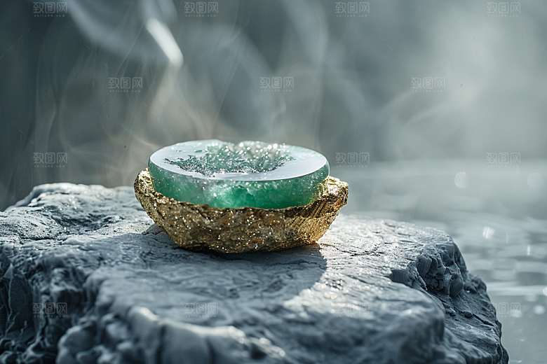 翡翠玉石珠宝富贵摄影图