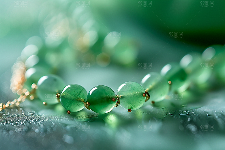 翡翠玉石装饰大气摄影图