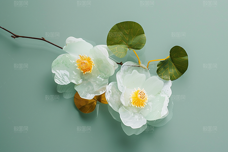 翡翠玉石奢侈品精美摄影图