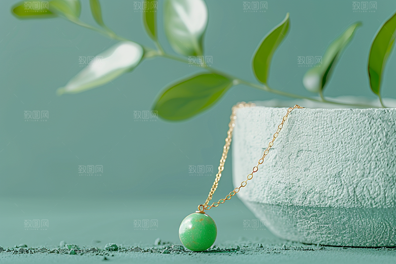 翡翠玉石艺术装饰摄影图