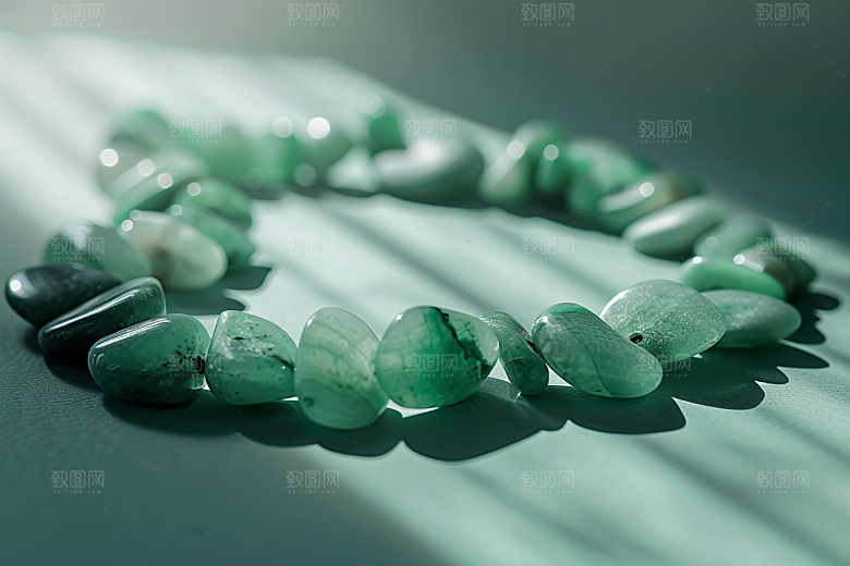 翡翠玉石富贵首饰摄影图