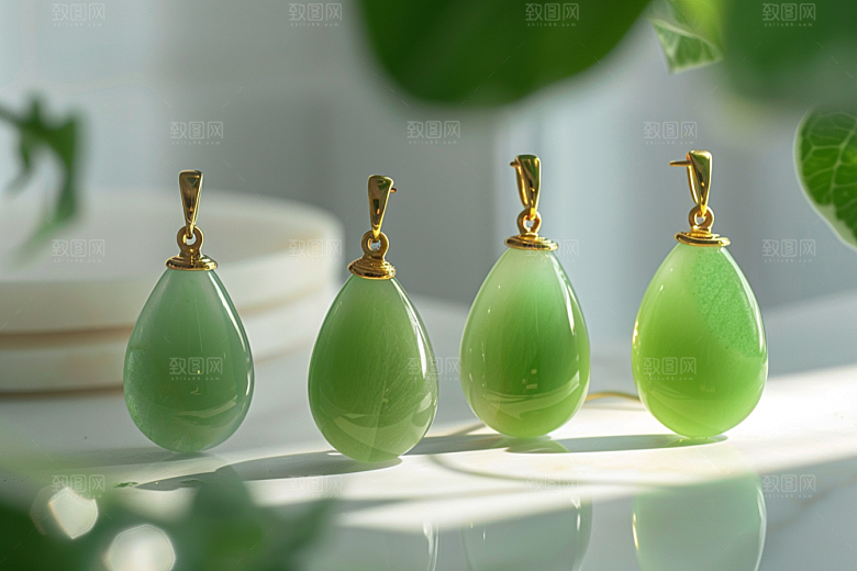翡翠玉石装饰奢侈品摄影图
