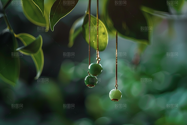 翡翠玉石精致精美摄影图
