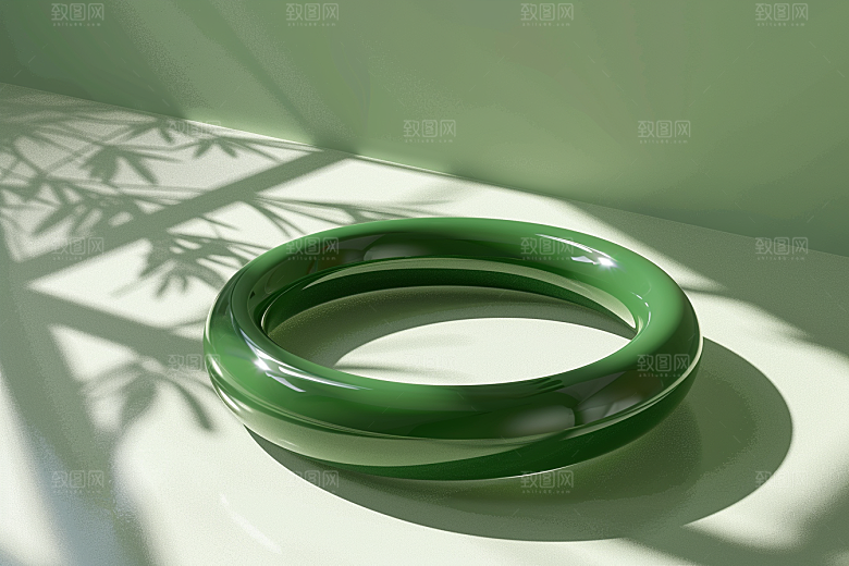 翡翠玉石大气翠绿摄影图
