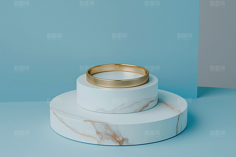 翡翠玉石金镶玉珠宝摄影图