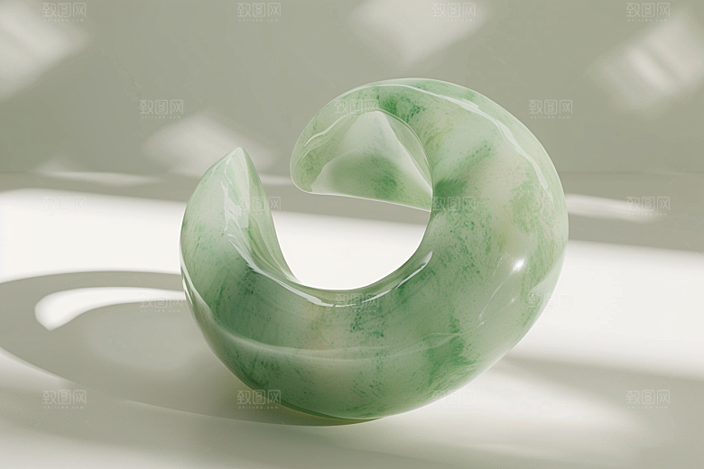 翡翠玉石艺术大气摄影图