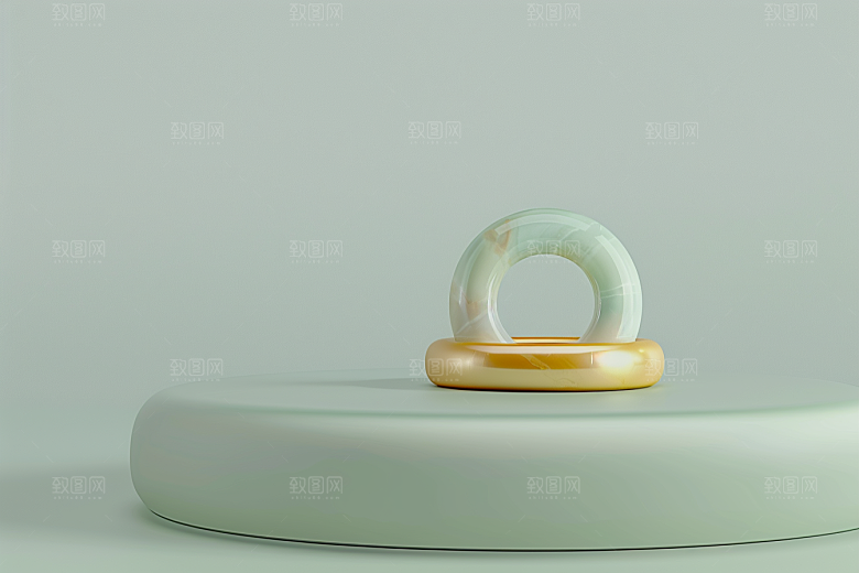翡翠玉石奢华通透摄影图