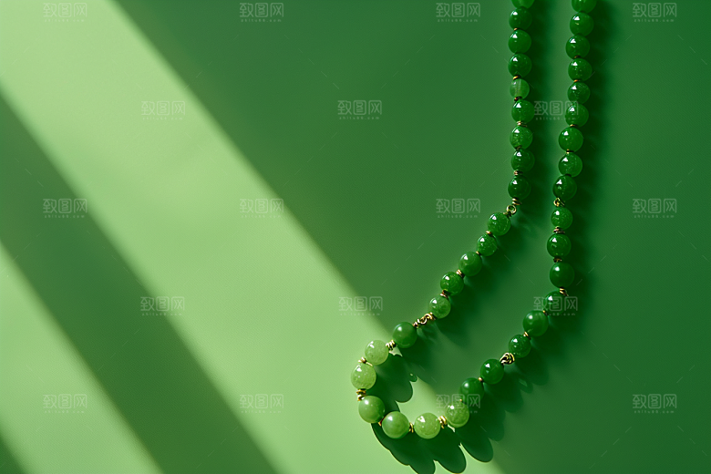 翡翠玉石精美装饰摄影图