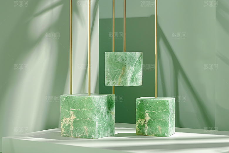 翡翠玉石富贵奢华摄影图