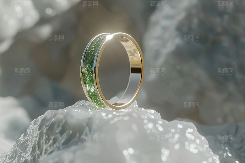 翡翠玉石翠绿高清摄影图