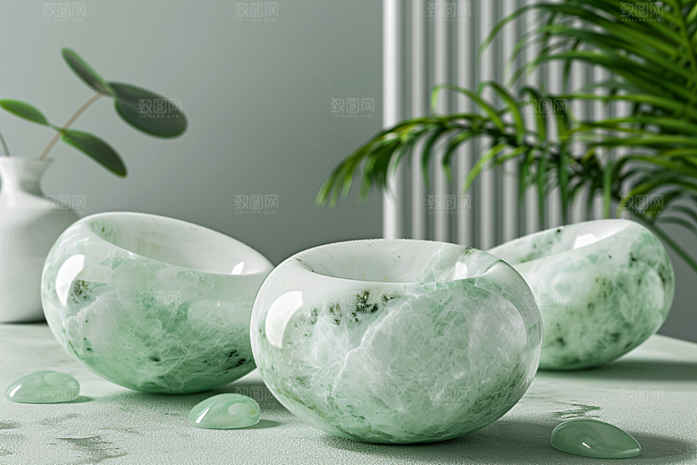 翡翠玉石艺术精致摄影图
