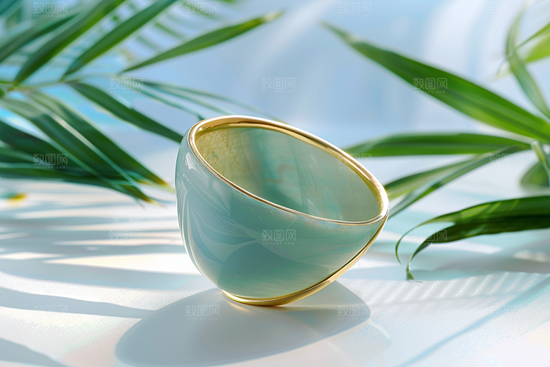 翡翠玉石大气奢侈品摄影图
