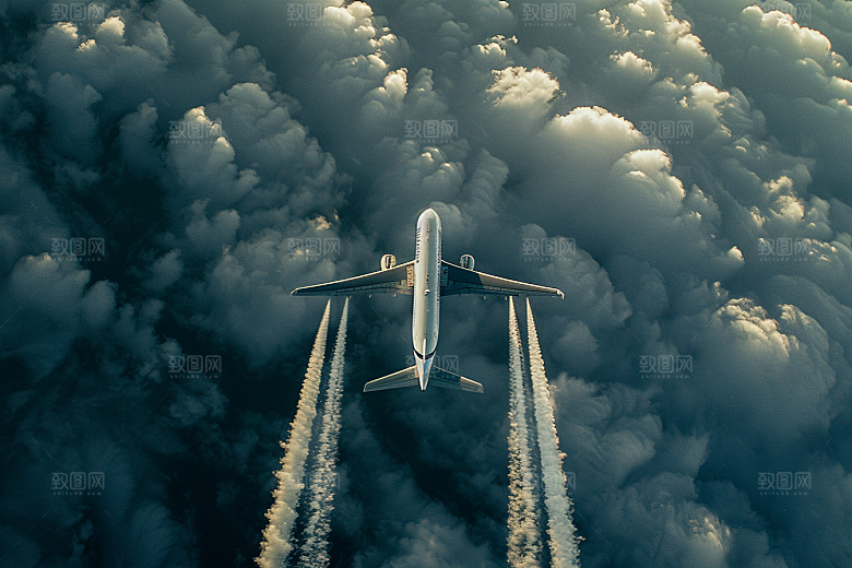 飞机飞翔交通工具航空摄影图