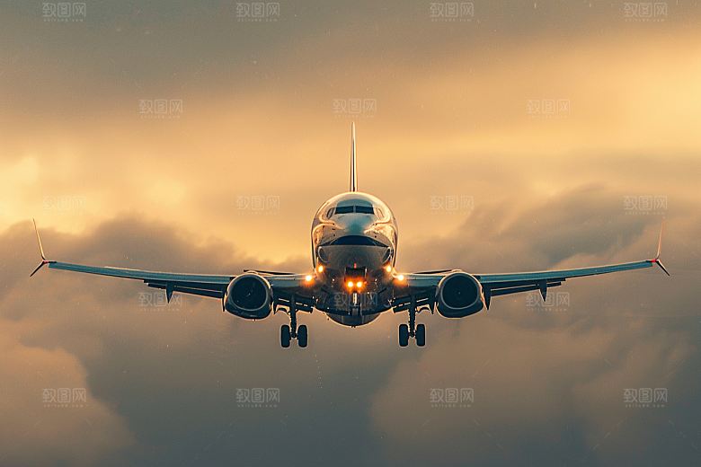 飞机飞翔民航航空摄影图